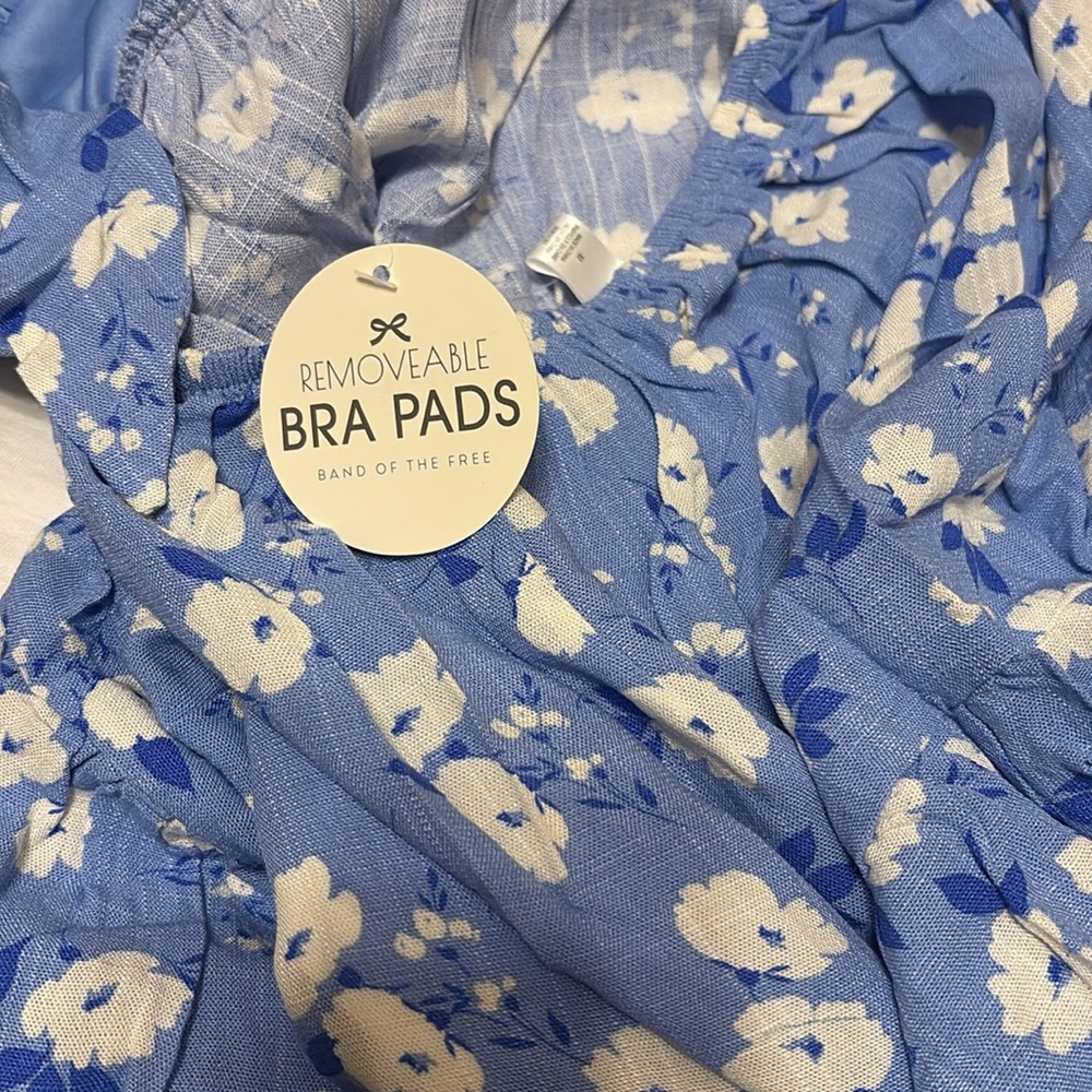 048 NWT Band of the Free Blue Floral Dress - Picture 8 of 9